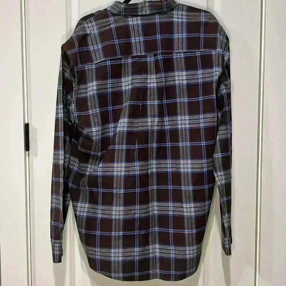 CINCH Brown and Blue Plaid Button Down Western Long Sleeve Shirt - Picture 5 of 5